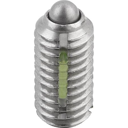 Spring Plunger Standard Spring Force, Long-Lok D=M06 L=14, Body & Pin Stainless Steel MPN:K0324.06