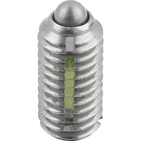 Spring Plunger Standard Spring Force, Long-Lok D=1/2-13 L=22, Body & Pin Stainless Steel MPN:K0324.A5