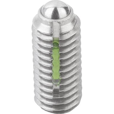 Spring Plunger Intensified Spring Force, Long-Lok D=M08 L=18, Body & Ball Stainless Steel MPN:K0326.208