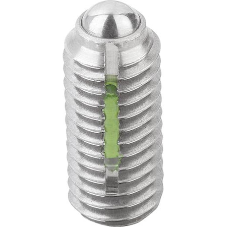 Spring Plunger Intensified Spring Force, Long-Lok D=1/4-20 L=15, Body & Ball Stainless Steel MPN:K0326.2A2