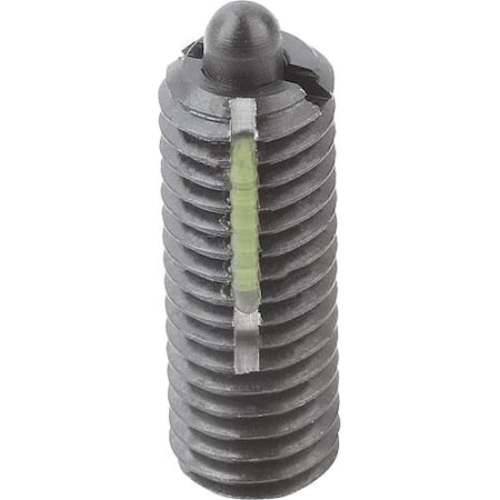 Spring Plunger Light Spring Force, Long-Lok D=5/16-18 L=22, Steel, Comp: Pin Steel MPN:K0327.1A3