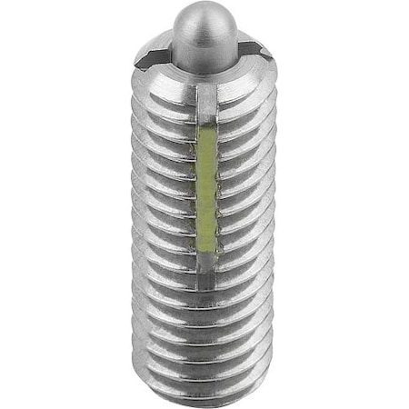 Spring Plunger Standard Spring Force, Long-Lok D=M08 L=22, Body & Pin Stainless Steel MPN:K0329.08