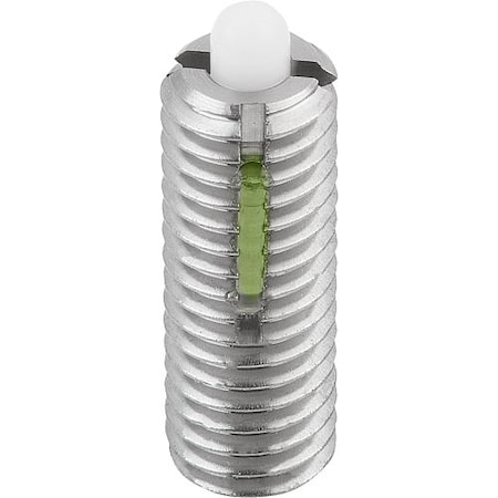 Spring Plunger Standard Spring Force D=M05 L=18, Stainless Steel, Long-Lok, Comp: Pin Pom MPN:K0330.05