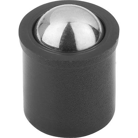 Spring Plunger, Push Fit, Plastic D=10 L=13, 5, Ball: Stainless Steel MPN:K0334.10