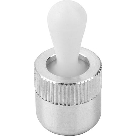 Lateral Spring Plunger, Spring Force Without Seal D=6, D2= 6, L1=4, Aluminum, Pin: Plastic MPN:K0368.71034