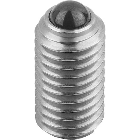 Spring Plunger, Slotted, Ceramic Ball, D=M08 L=16, Stainless Steel MPN:K0609.08