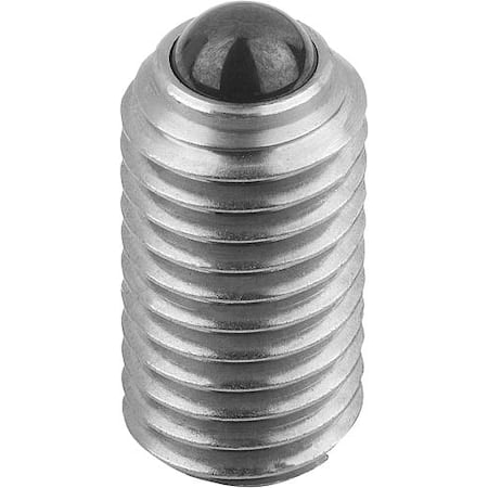 Spring Plunger, Slotted, Ceramic Ball, D=M12 L=22, Stainless Steel MPN:K0609.12