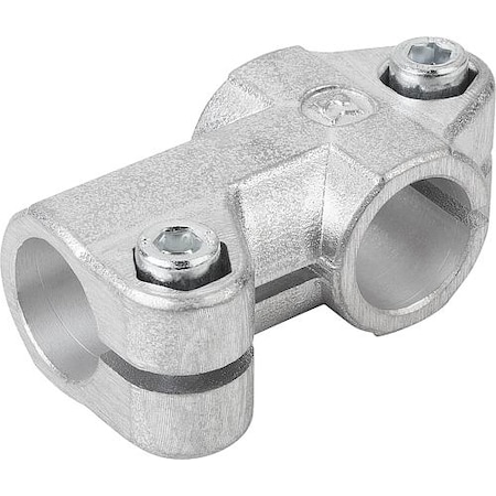 Tube Clamp 3-Way Flat Aluminum, For Round Tubes, Comp: Steel, A=0.5