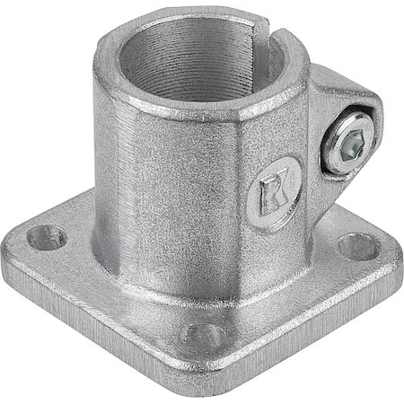 Tube Clamp With Foot M=42 G=42 L=37 Aluminum, For Round Tubes, Comp: Steel, A=0.75