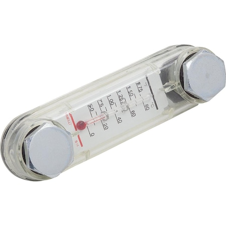 Oil Level Gauge Form:B With Thermometer 151X27X19, L1=127, D1=M12, Thermoplastic MPN:K0443.2127