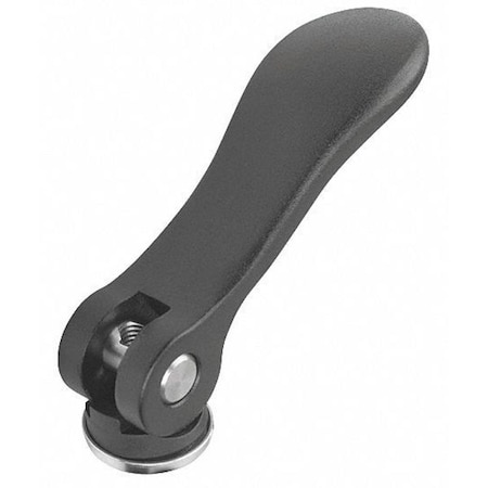 Cam Lever Size: 1 D=M06, A=70, 4, B=21, 5, Aluminum Black Powder-Coated, Comp: Steel MPN:K0005.1501106