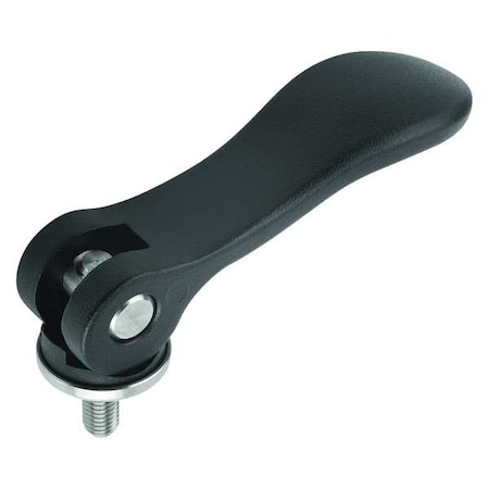 Cam Lever Size: 1 10-32X20, A=70, 4, B=21, 5, Aluminum Black Powder-Coated, Comp: Steel MPN:K0005.15011A1X20