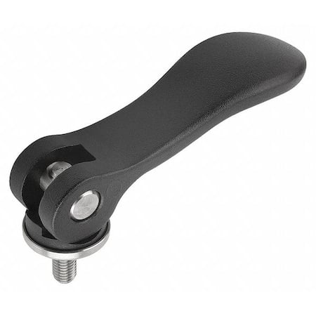 Cam Lever Size: 2 5/16-18X50, A=96, B=33, 3, Aluminum Black Powder-Coated, Comp: Stainless Steel MPN:K0005.25111A3X50