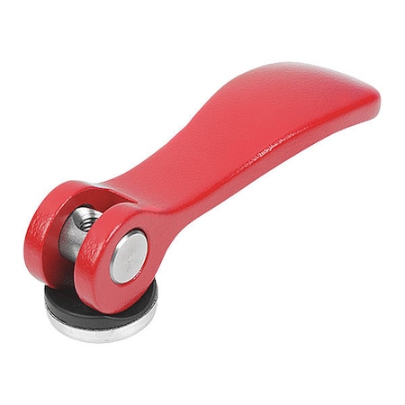 Cam Lever Size: 9 D=6-32, A=36, 2, B=14, 4, Aluminum Red RAL 3003 Powder-Coated, Comp: Stainless Steel MPN:K0005.95114AD