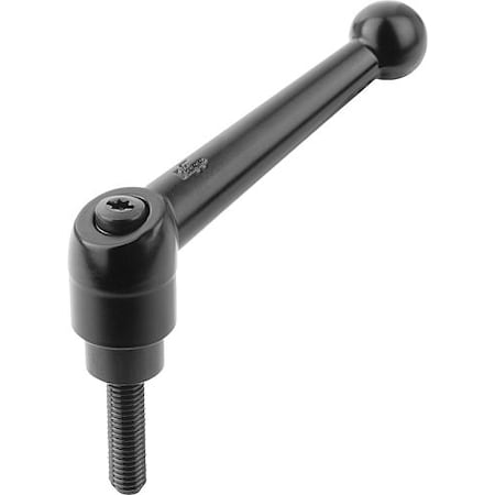 Adjustable Handle, Size: 3 M10X35 Zinc, Black Satin, Comp: Steel MPN:K0116.3101X35