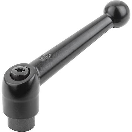Adjustable Handle, Size: 5 5/8-11 Zinc, Black Satin, Comp: Steel MPN:K0116.5A61