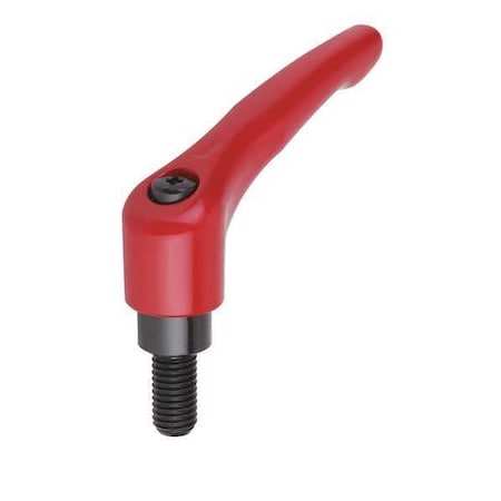 Adjustable Handle, Modern Design, Sz. 0, M04X25, Die Cast Zinc Red RAL 3003, Comp: Steel MPN:K0122.00427X25
