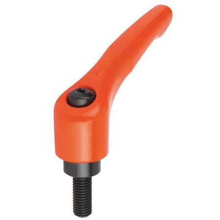 Adjustable Handle, Modern Design, Sz. 0, M04X15, Die Cast Zinc Orange RAL 2004, Comp: Steel MPN:K0122.0042X15
