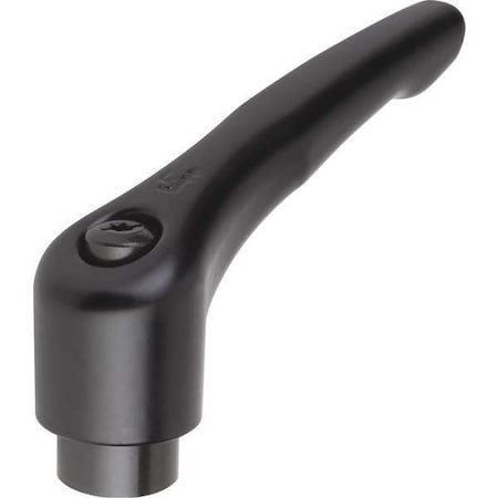 Adjustable Handle, Modern Design, Sz. 0, 10-32, Die Cast Zinc Black Satin, Comp: Steel MPN:K0122.0A11