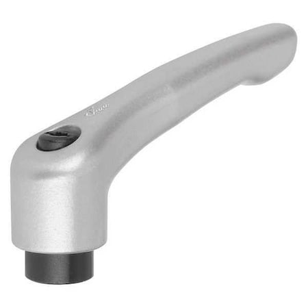 Adjustable Handle, Modern Design, Sz. 1, 1/4-20, Die Cast Zinc Silver Metallic, Comp: Steel MPN:K0122.1A23
