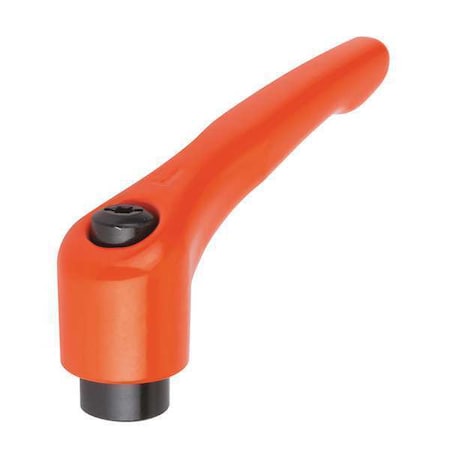 Adjustable Handle, Modern Design, Sz. 1, 8-32, Die Cast Zinc Orange RAL 2004, Comp: Steel MPN:K0122.1AE2