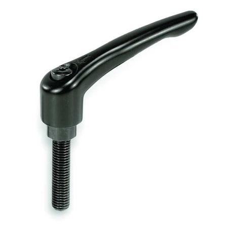 Adjustable Handle, Modern Design, Sz. 2, 3/8-16X20, Die Cast Zinc Black Satin, Comp: Steel MPN:K0122.2A41X20
