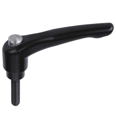 Adjustable Handle, Mod. Design, Protective Cap Sz. 2, M06X20, Cast Zinc Black Satin, Comp: Steel MPN:K0122.92061X20