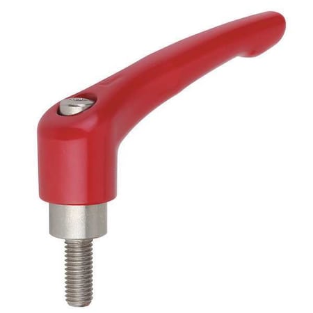 Adjustable Handle, Size: 0 M04X15, Zinc Red RAL 3003, Comp: Stainless Steel MPN:K0123.00427X15