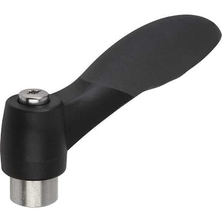Adjustable Handle, Soft Touch, Size: 2 M08, Plastic Black RAL 7021, Comp: Stainless Steel MPN:K0126.20801