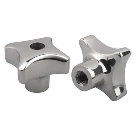 Palm Grip, DIN 6335, D=M12 D1= 63 H=42, Style D, Tapped and Drilled, Stainless Steel Polished MPN:K0146.4063122