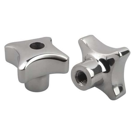 Palm Grip, DIN 6335, D=1/2-13 D1= 63 H=42, Style D, Tapped and Drilled, Stainless Steel Polished MPN:K0146.4063A52