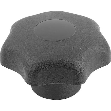 Star Grip, DIN 6336 Similar, D=M05, D1= 32, Tapped Bushing, Steel, Black Plastic, Cap: Black MPN:K0155.2051