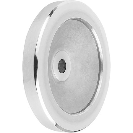 Disc Handwheel Diameter D1= 200 mm, Reamed Hole D2= 18 mm, Aluminum, Without Grip MPN:K0161.0200X18
