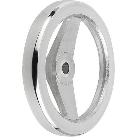 2-Spoke Handwheel, Aluminum, Diameter D1= 250 mm, Bore Dia. D2= 26 mm, Without Grip MPN:K0162.0250X26