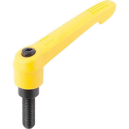 Adjustable Handle Size: 1, M05X35, Plastic, Yellow RAL 1021, Comp: Steel MPN:K0269.10516X35
