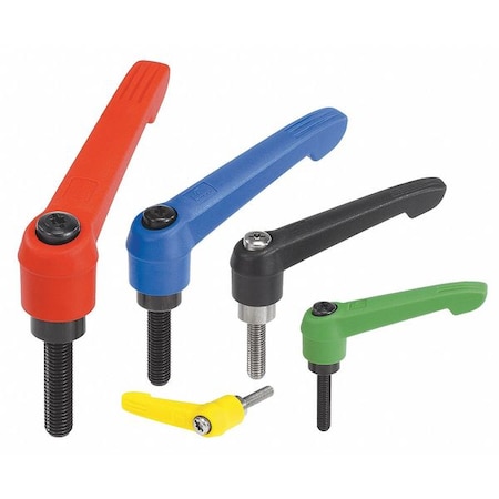 Adjustable Handle Size: 5, M16X90, Plastic, Red RAL 3020, Comp: Steel MPN:K0269.51684X90