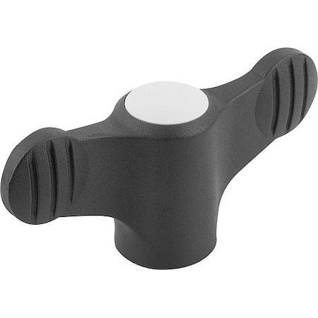 Wing Grip D=8-32 A=38, H=18, Form: K, Plastic Black, Comp: Stainless Steel 1.4305 MPN:K0274.09AE5