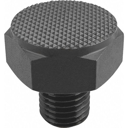 Positioning Foot, Form C, Ext. Thread Serrated Face, Steel, Case Hard. w Black Oxide Finish, Sw=30 MPN:K0298.3151
