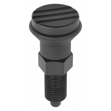 Indexing Plunger D1= 1/2-13, D=6, Style A, Non-Lockout wo Locknut, Steel Hardened, Knob Plastic MPN:K0339.1206A5
