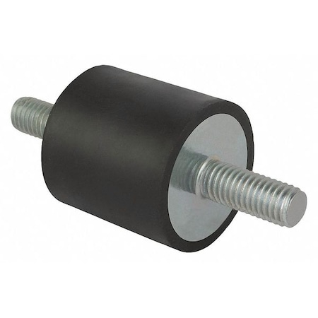 Rubber Buffer, Natural Rubber Shore 55A, 31 N Max, M3, cylindrical, external thread both ends MPN:K0566.00800855