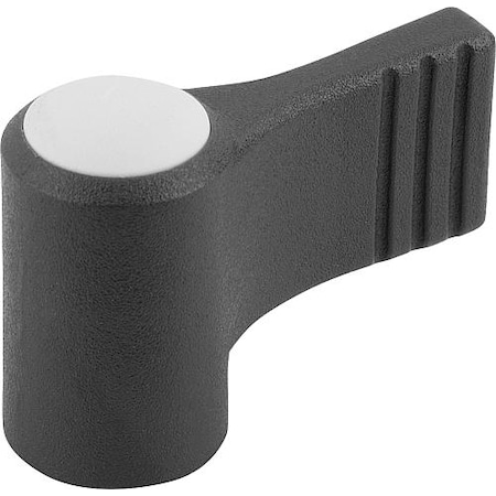 Wing Grip, One-Sided, Size: 1 D=M06, A=27, 5, H=24, Form: K, Body Black, Cap Gray, Stainless Steel MPN:K0608.01065