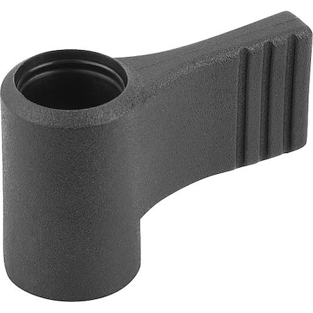 Wing Grip, One-Sided, Size: 2 D=M08, A=37, 5, H=33, 3, Form: D, Body Black, No Cap, Stainless Steel MPN:K0608.10208