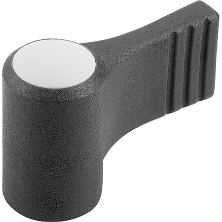 Wing Grip, One-Sided, Size: 1 D=M06, A=27, 5, H=24, Form: K, Body Black, Cap Gray, Comp: Steel MPN:K0608.1065