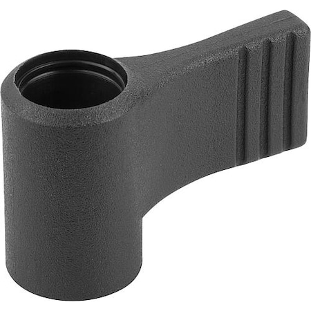 Wing Grip, One-Sided, Size: 2 D=M10, A=37, 5, H=33, 3, Form: D, Body Black, No Cap, Comp: Steel MPN:K0608.1210