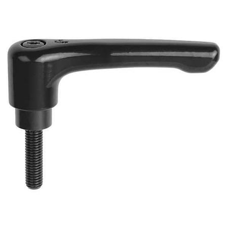 Adjustable Handle, Low Profile, Size: 2, 5/16-18X55, Zinc, Black Satin, Comp: Steel MPN:K0737.2A31X55