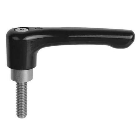 Adjustable Handle, Low Profile, Size: 2, 3/8-16X25 Zinc, Black Satin, Comp: Stainless Steel MPN:K0738.2A41X25
