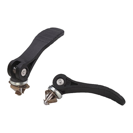 Cam Lever With Quick Lock, For material thickness 5.9-6.3 mm, A=71.5, B=22, Handle Plastic, Steel MPN:K0751.121107X6