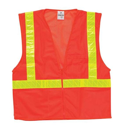 Large Class 2 High Visibility Vest, Orange MPN:1077-L