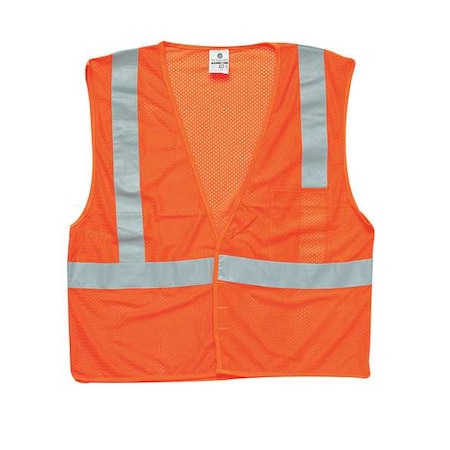 Medium Class 2 High Visibility Vest, Orange MPN:1084-M