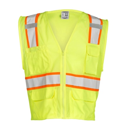 All Mesh Contrast Vest, Class 2, Lime, S MPN:1195-S